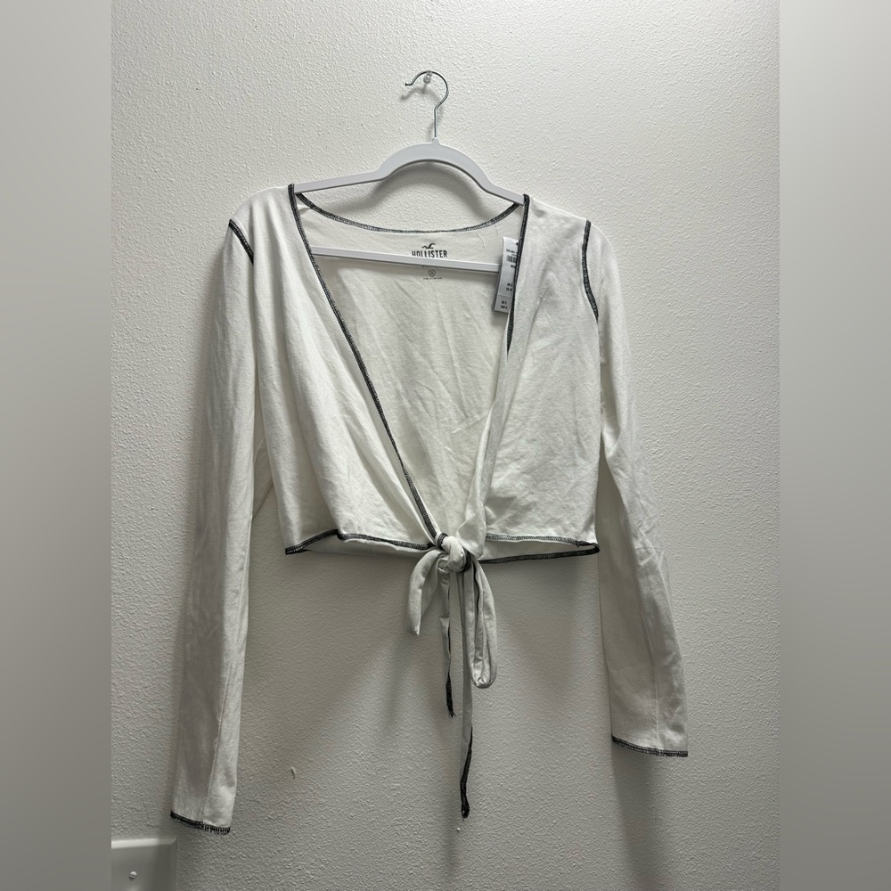 White Hollister wrap top